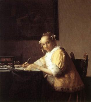 約翰尼斯 維米爾 A Lady Writing a Letter